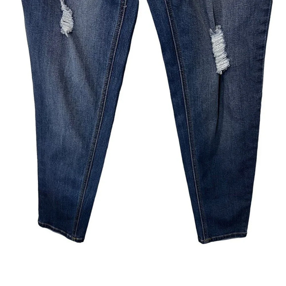 Time and Tru Maternity Jeans Size Medium 8/10 Distressed Skinny Cropped Denim - Picture 5 of 7